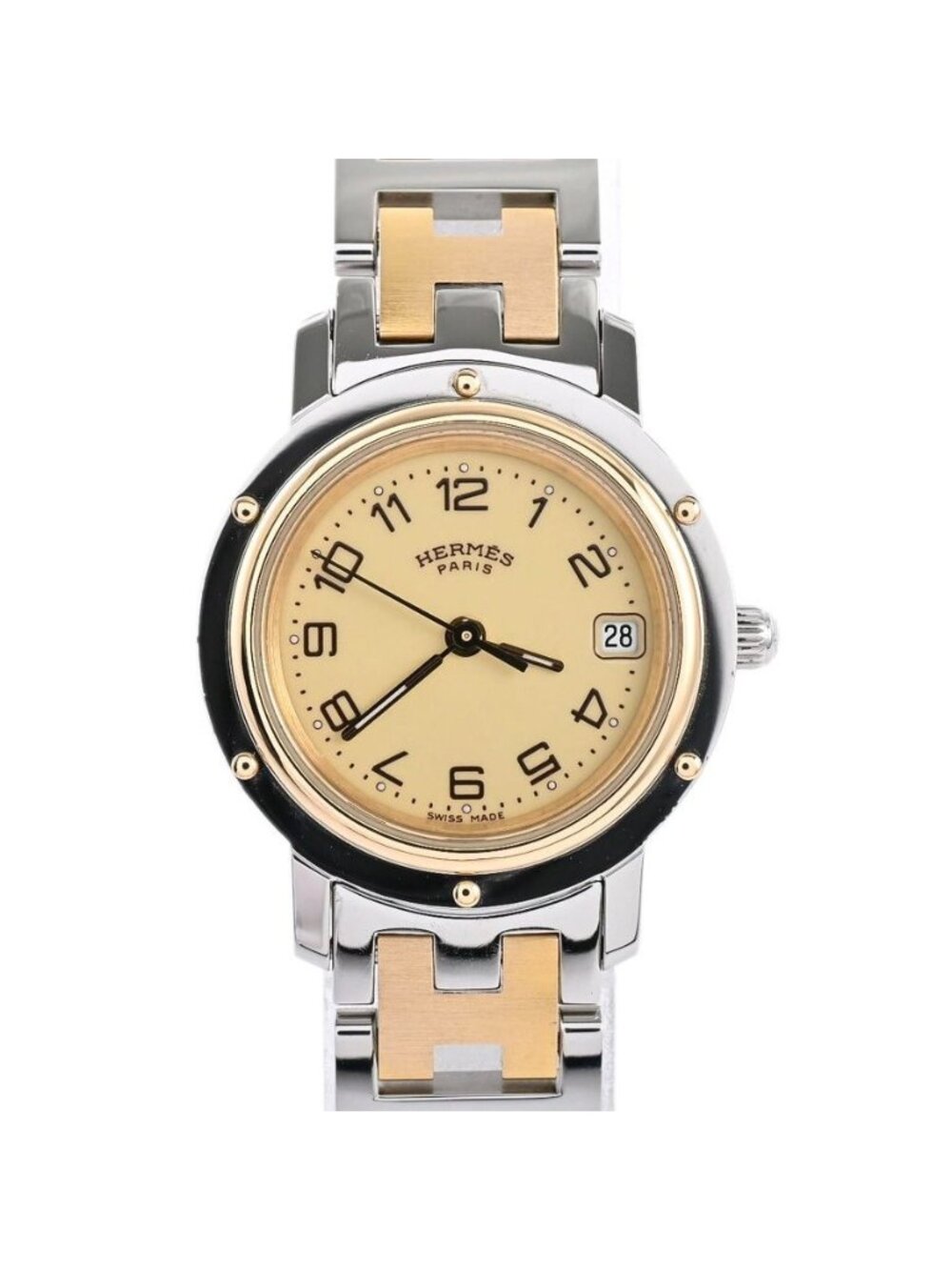 Hermes Watch Clipper Gold